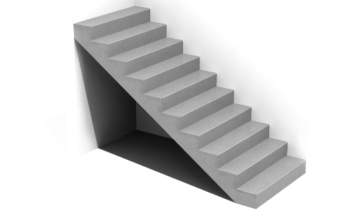 Egyenes karú lépcső